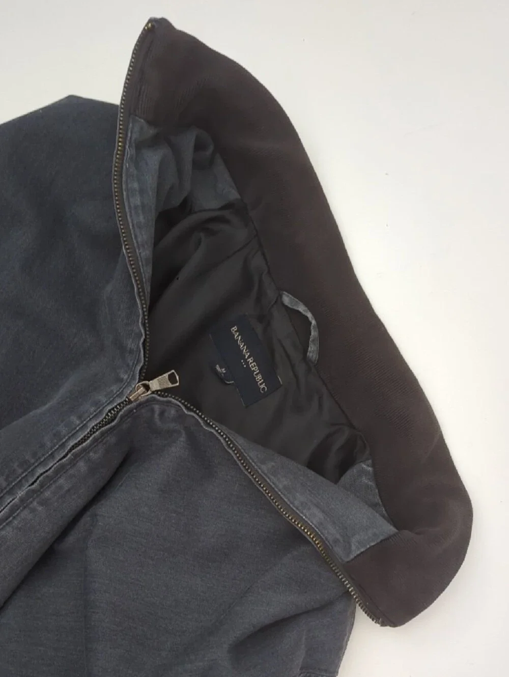 Banana Republic Men's Dark Gray Zip-Up Jacket Size M
